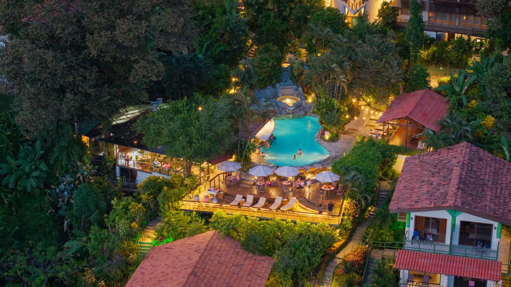 Aerial view of pool