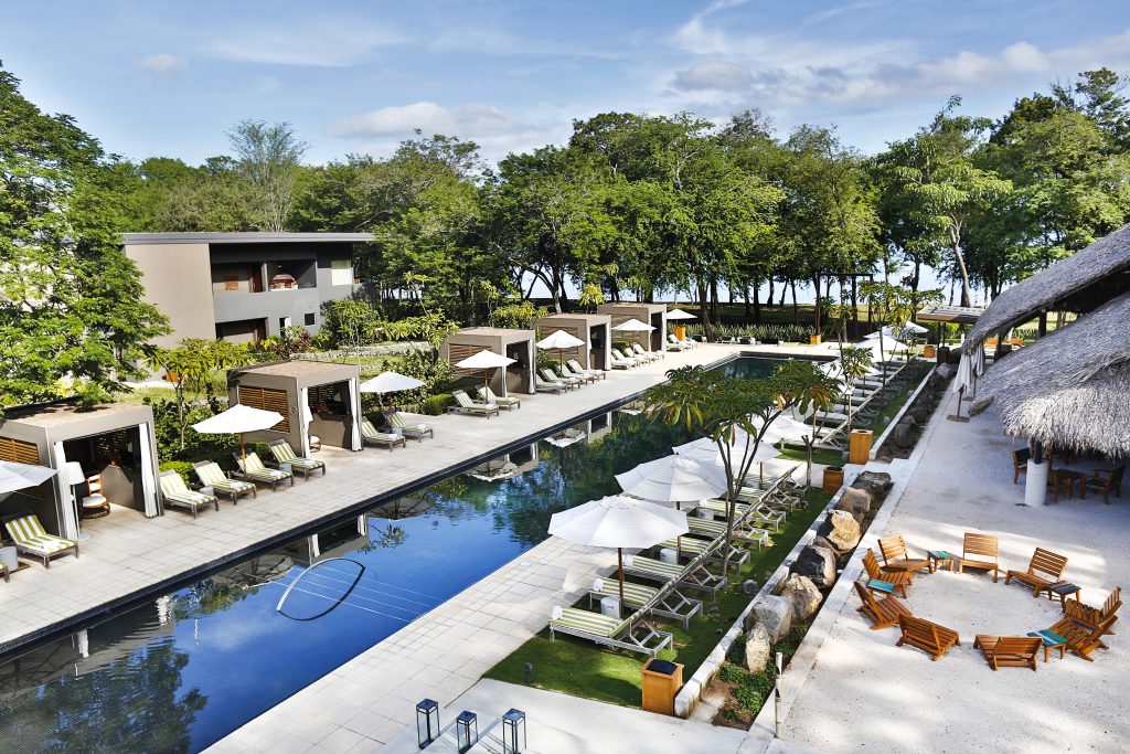 aerial pool view