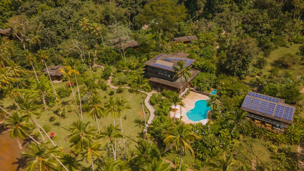 aerial shot of hotel