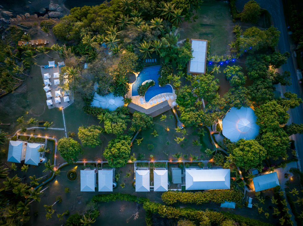 aerial view of hotel