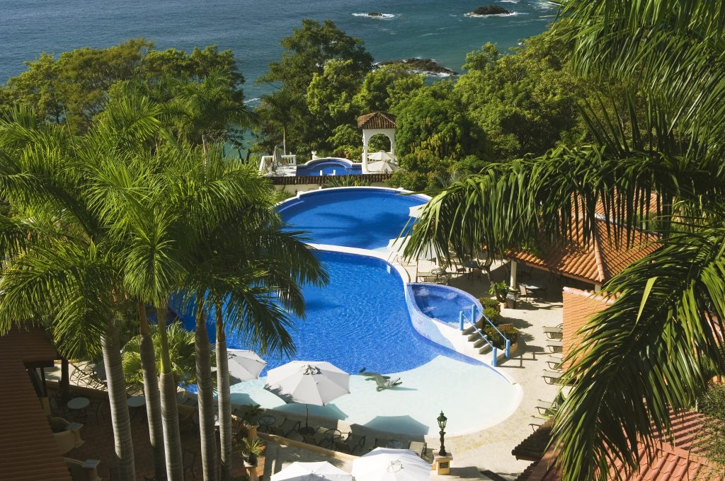 aerial pool view