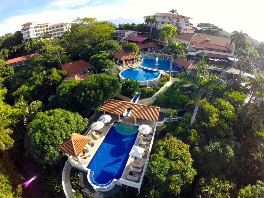 aerial hotel view