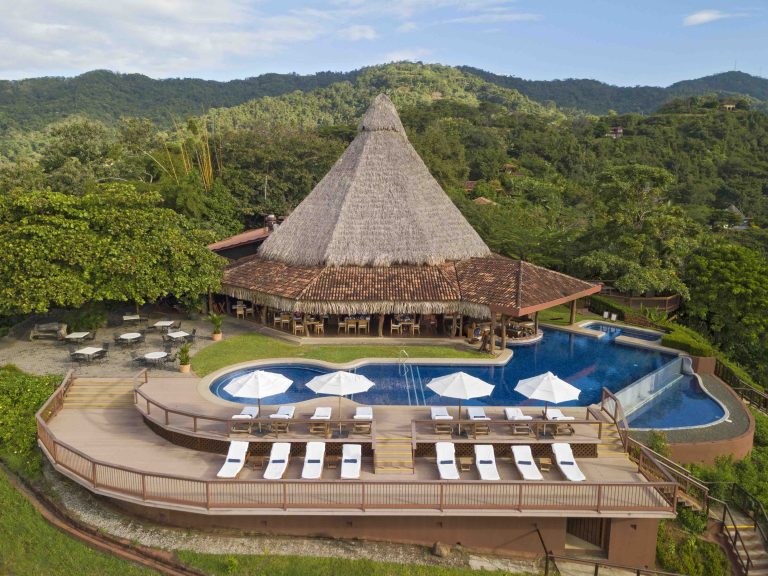 Aerial shot of punta islita hotel