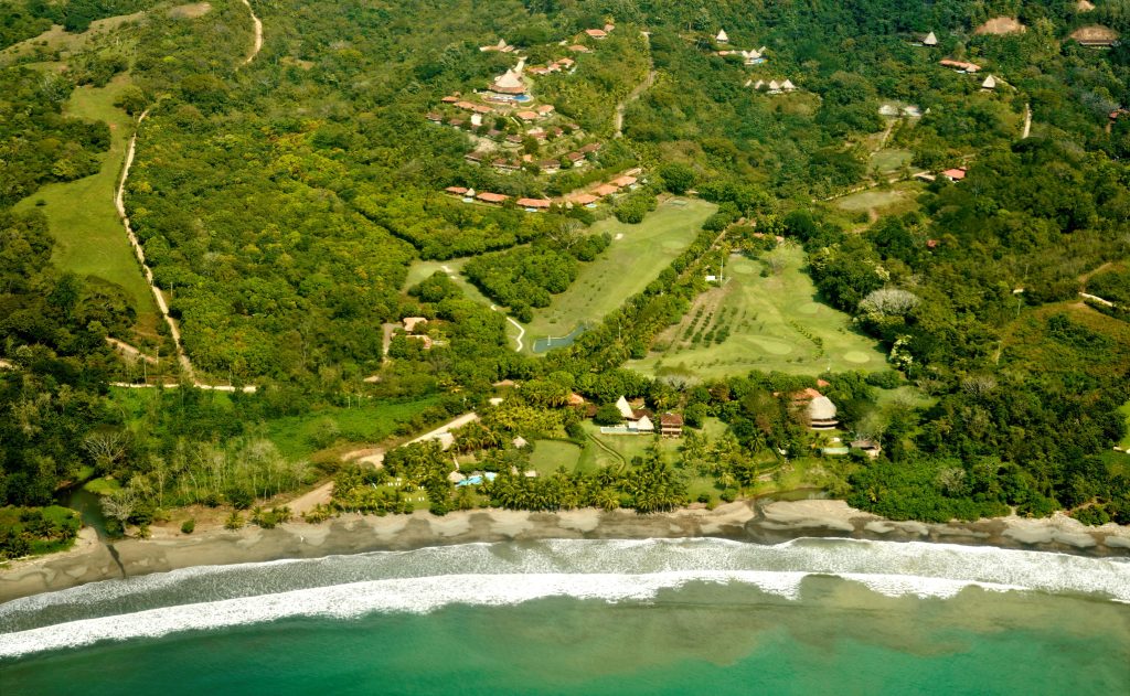 Aerial shot of punta islita hotel
