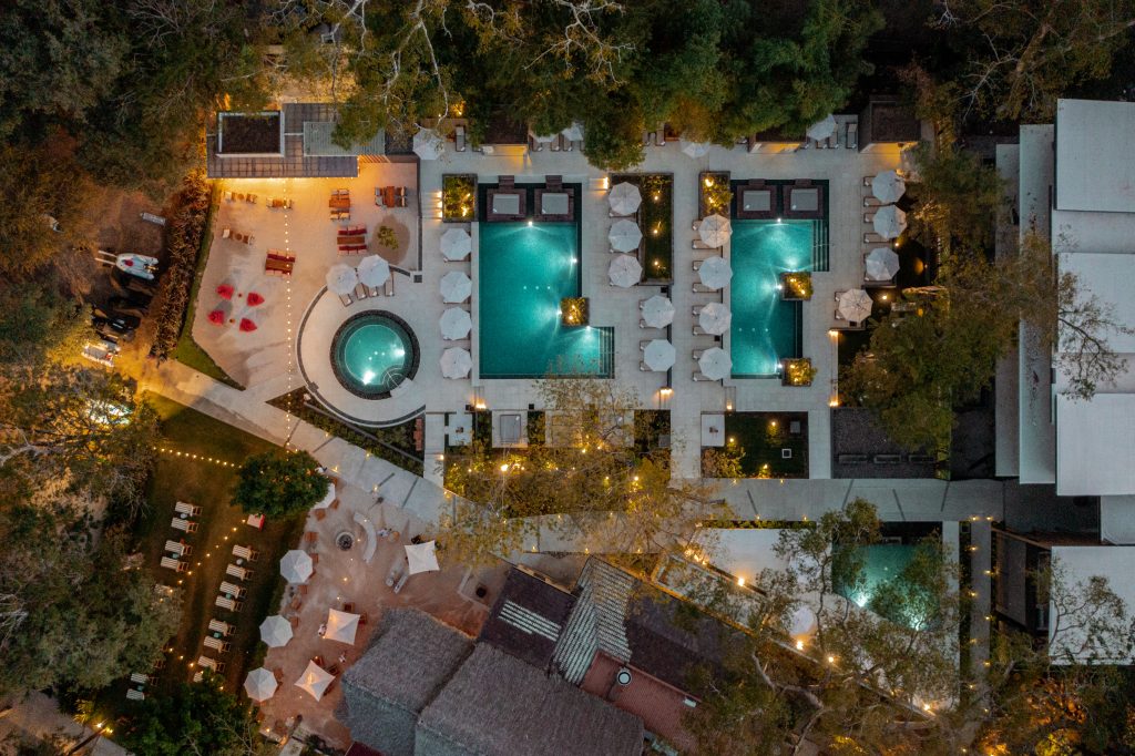 Aerial view of pool