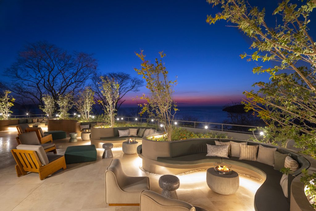terrace at night