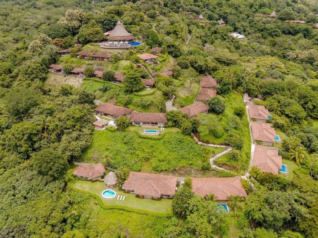 Aerial shot of punta islita hotel