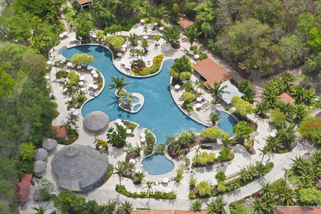 aerial view of pool