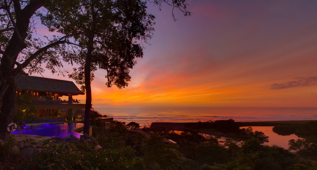 sunset in nosara