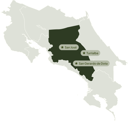 San Jose & Central Valley Highlands Map